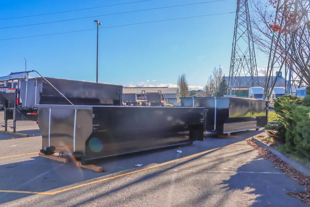 Roll-off dumpster ready for waste disposal at job site for 20 Yard Dumpster Rental in Selah